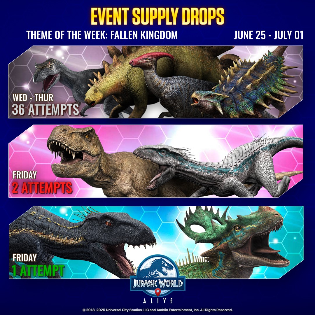 JWA EVENTS 台灣時間 06月25日~07月02日