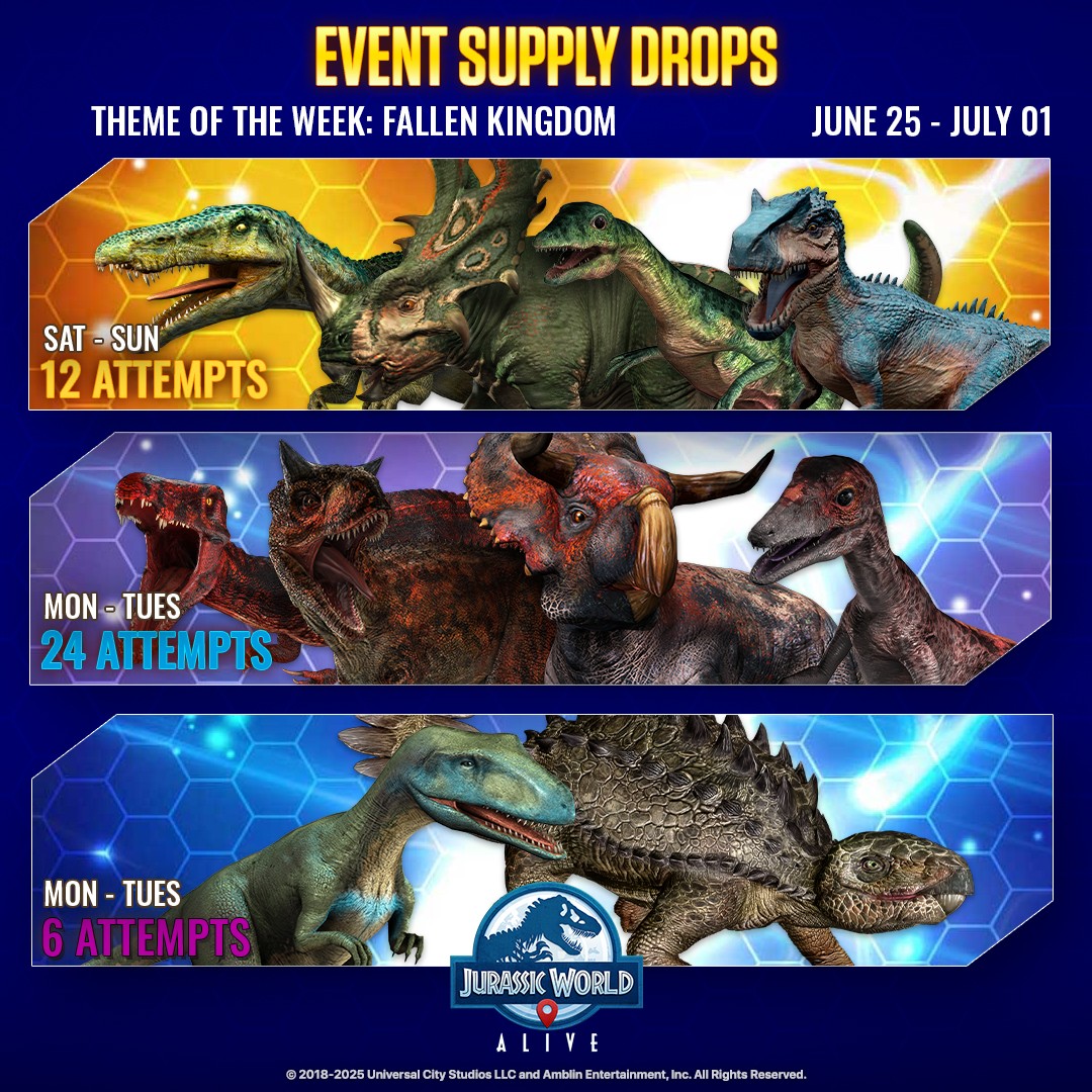 JWA EVENTS 台灣時間 06月25日~07月02日