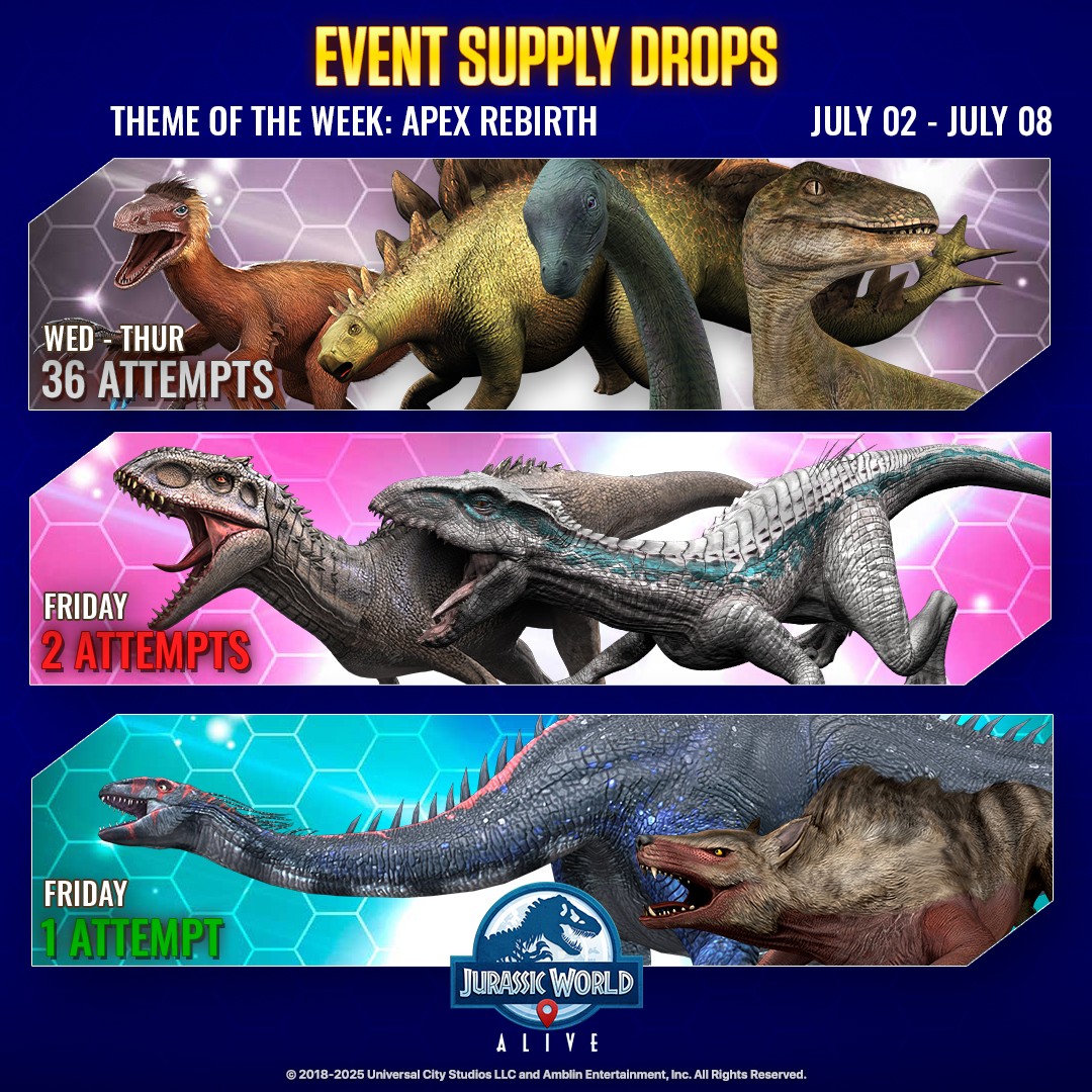 JWA EVENTS 台灣時間 07月02日~07月09日