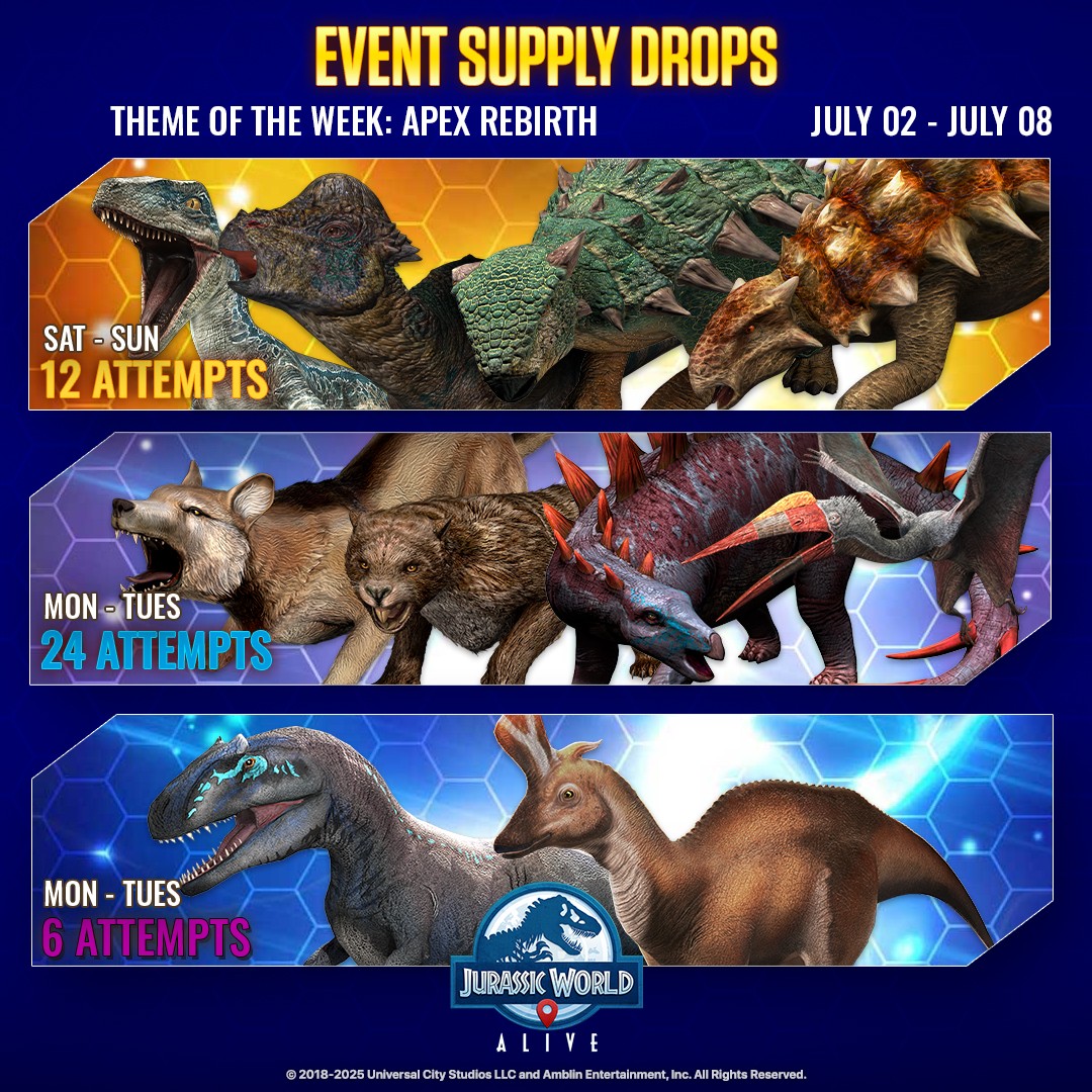 JWA EVENTS 台灣時間 07月02日~07月09日