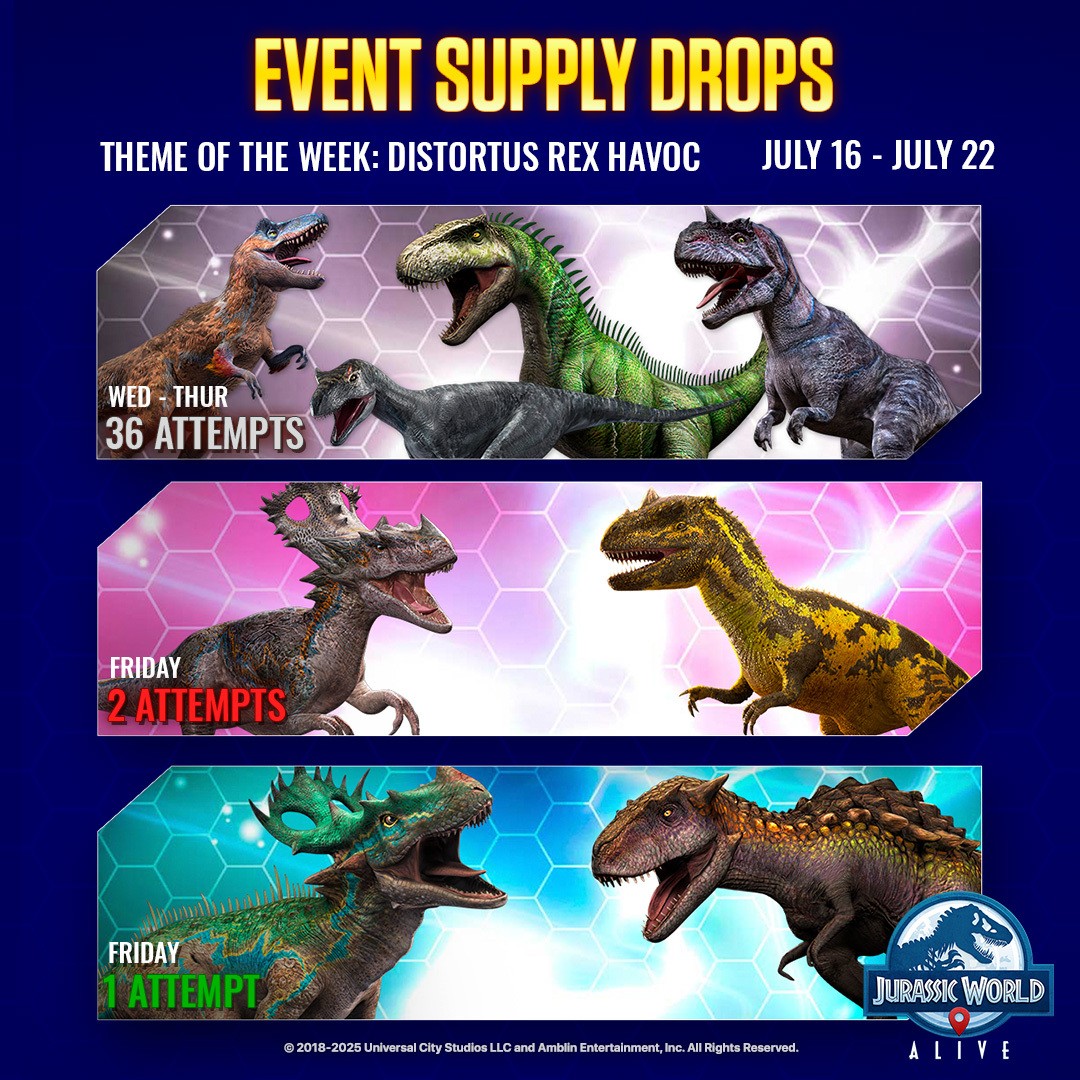 JWA EVENTS 台灣時間 07月16日~07月23日