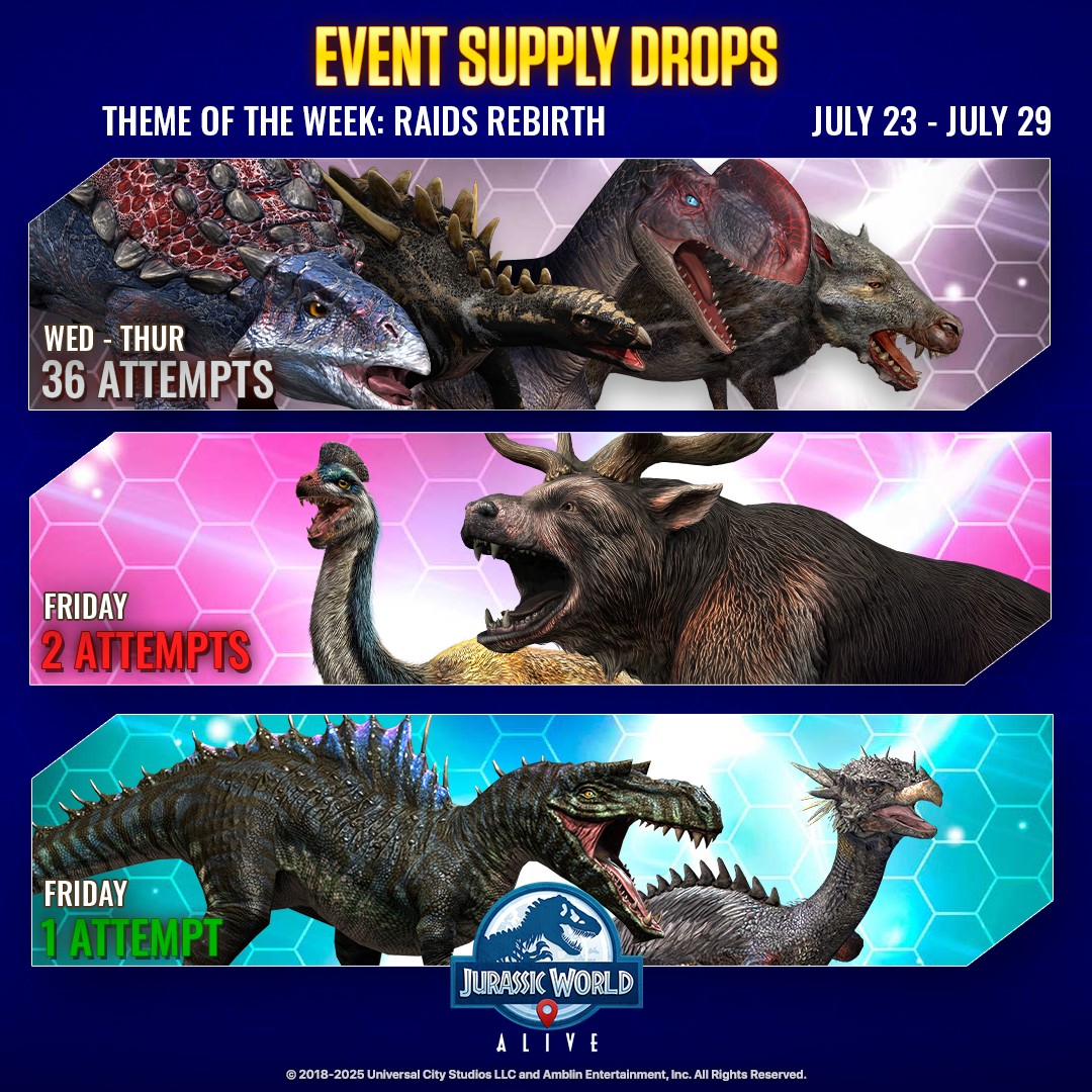 JWA EVENTS 台灣時間 07月23日~07月30日