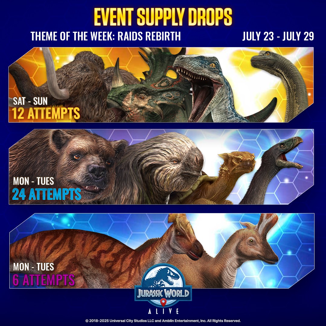 JWA EVENTS 台灣時間 07月23日~07月30日