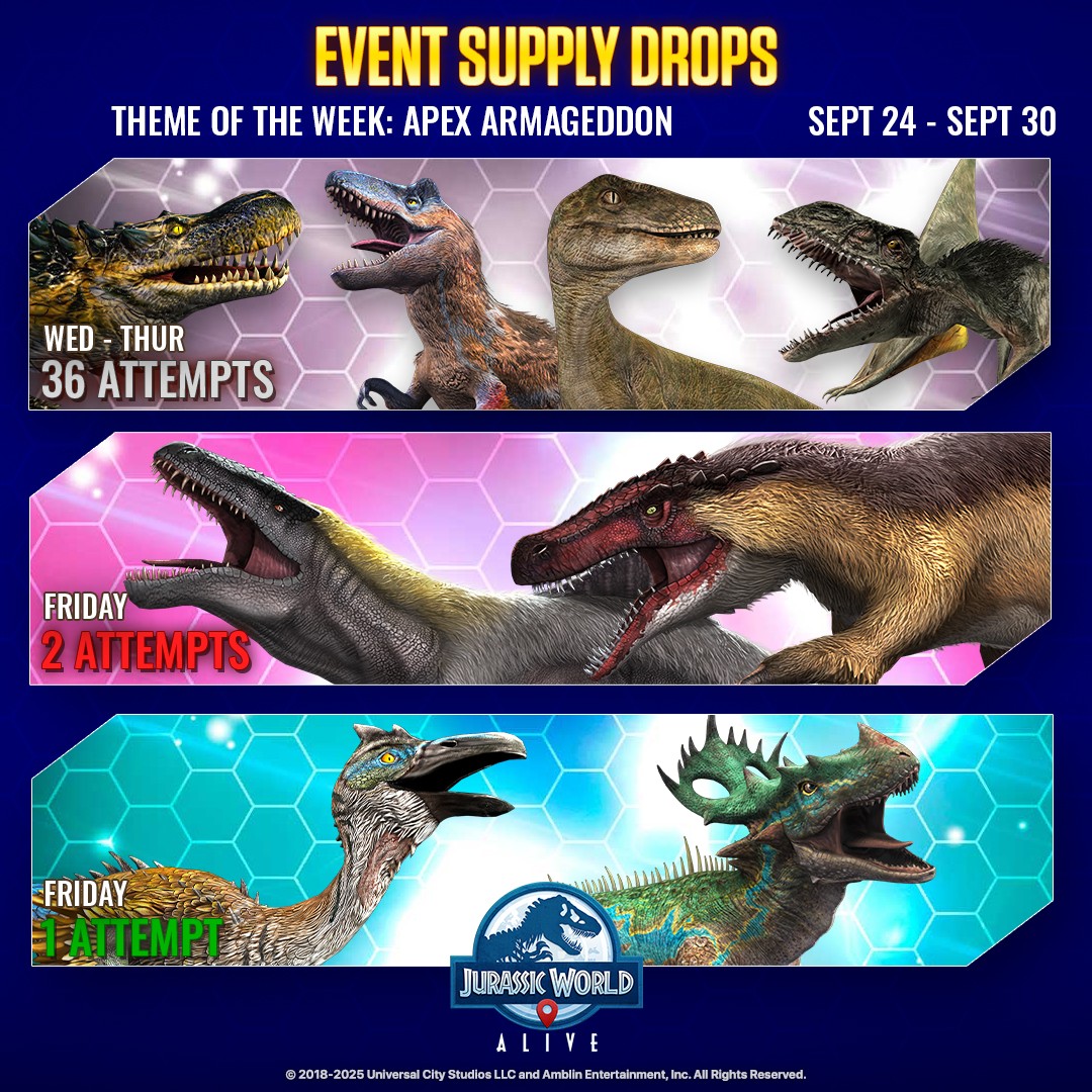 JWA EVENTS 台灣時間 09月24日~10月01日