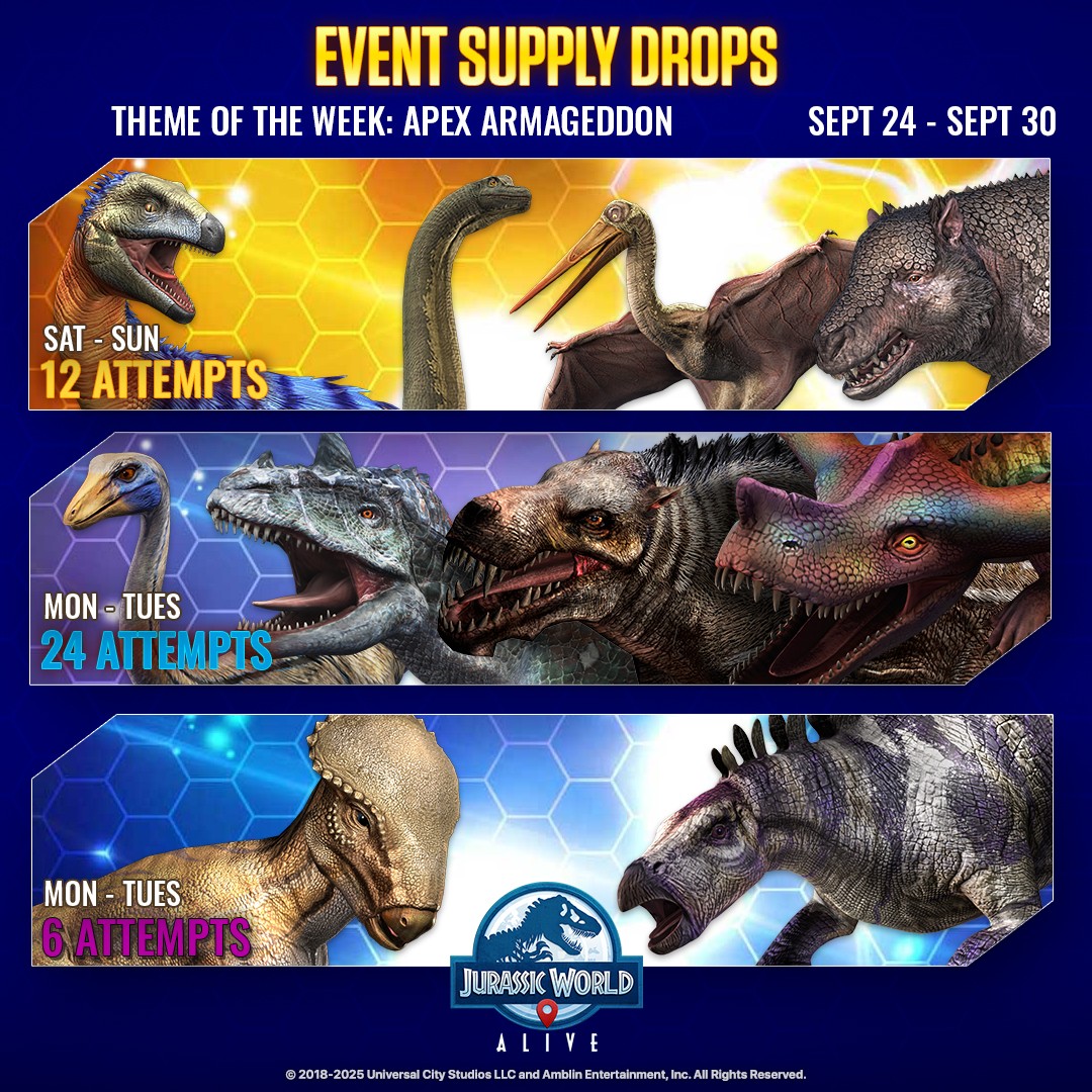 JWA EVENTS 台灣時間 09月24日~10月01日