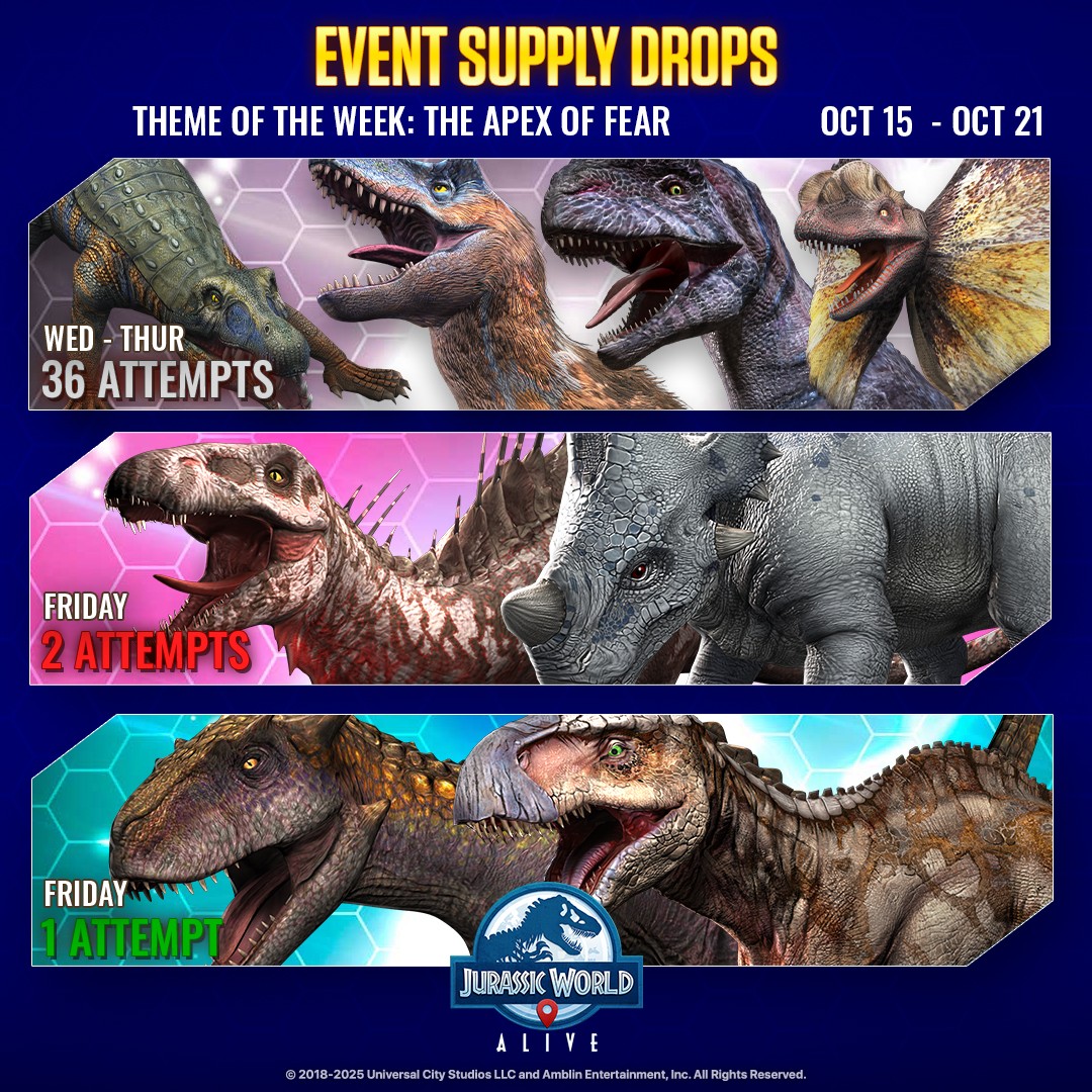 JWA EVENTS 台灣時間 10月15日~10月22日
