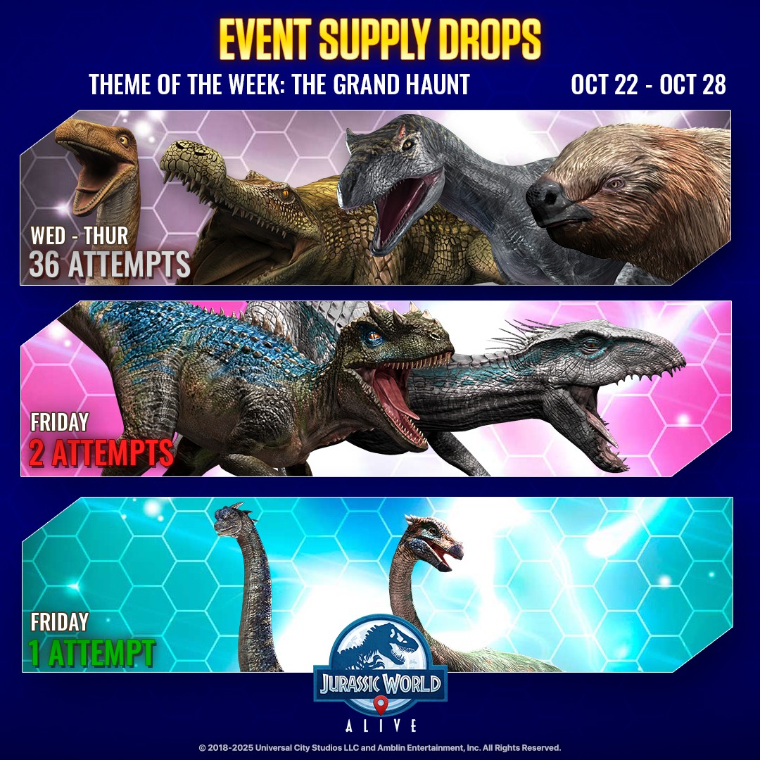 JWA EVENTS 台灣時間 10月22日~10月29日