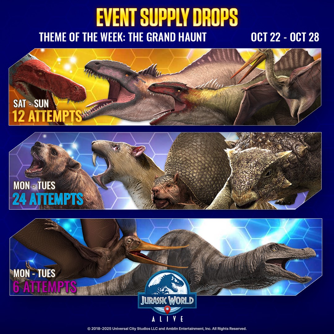 JWA EVENTS 台灣時間 10月22日~10月29日