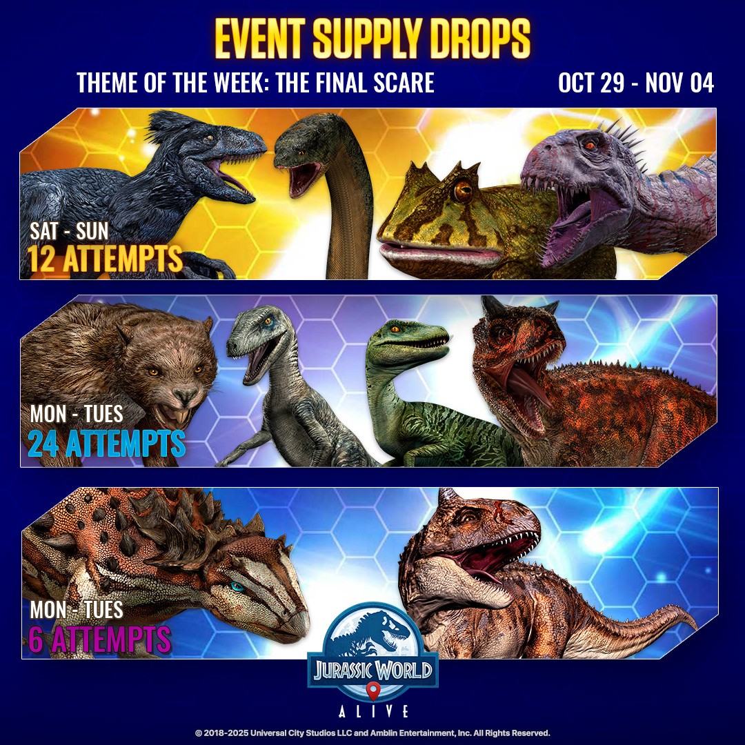 JWA EVENTS 台灣時間 10月29日~11月05日