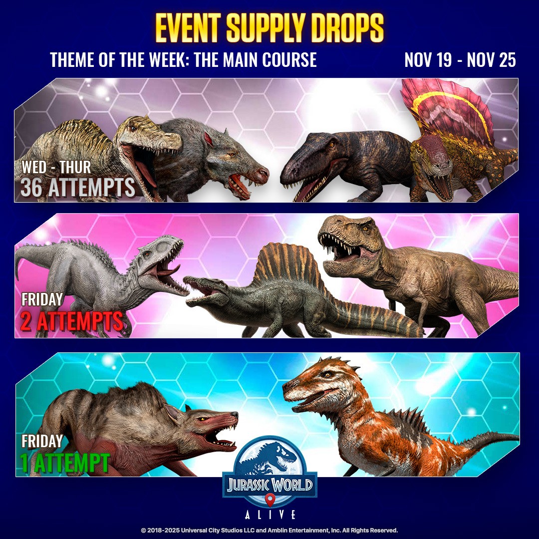 JWA EVENTS 台灣時間 1月19日~11月26日