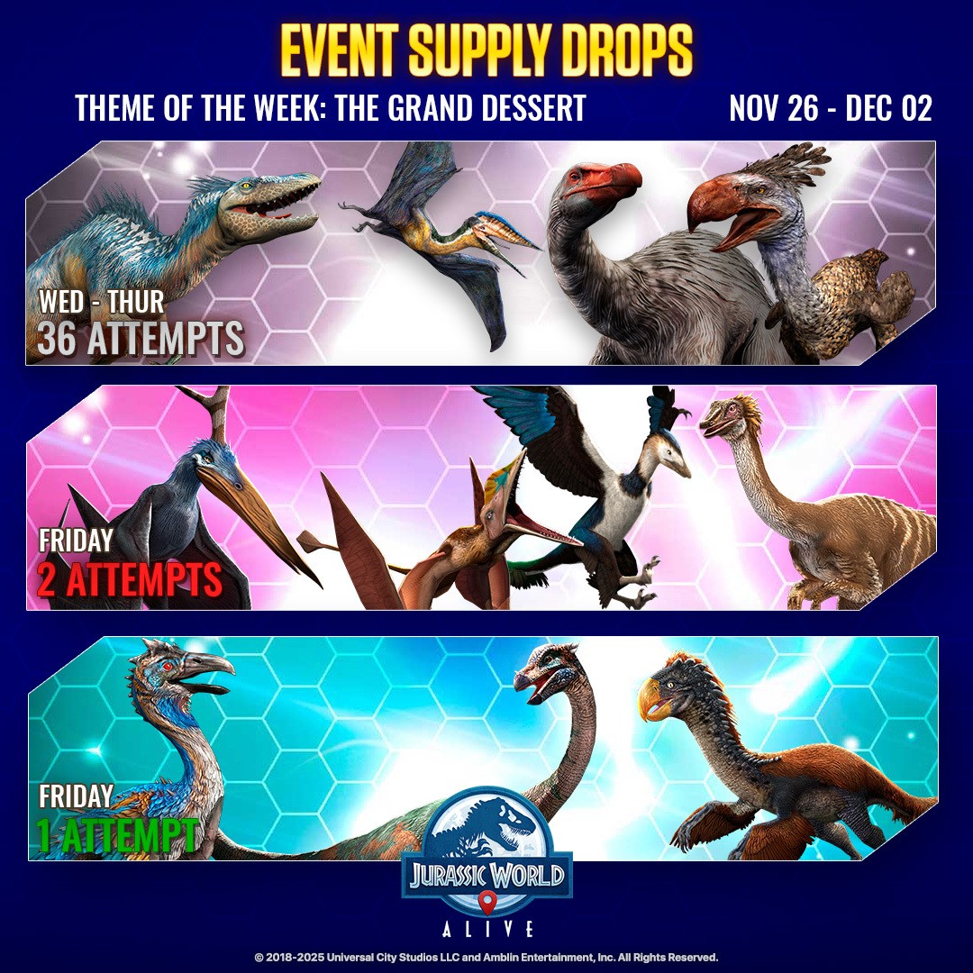 JWA EVENTS 台灣時間 11月26日~12月03日