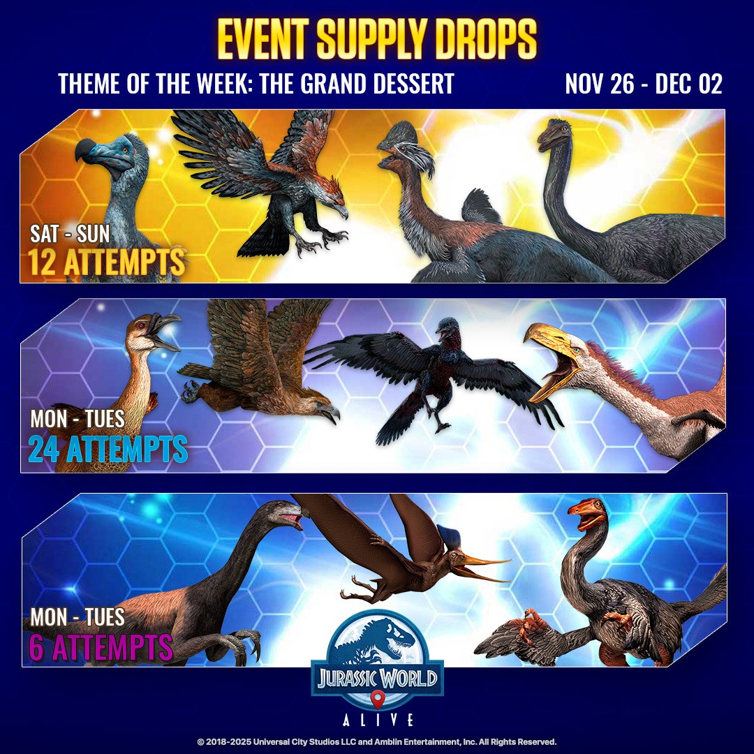 JWA EVENTS 台灣時間 11月26日~12月03日